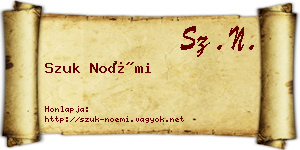 Szuk Noémi névjegykártya